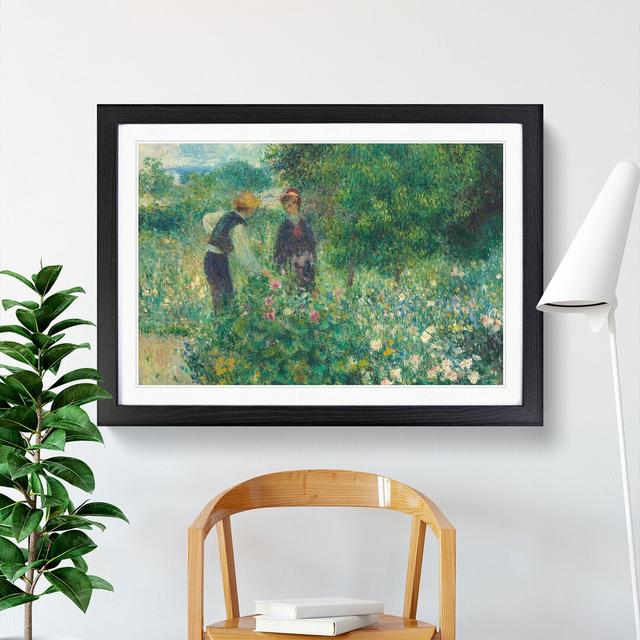 Picking Flowers by Pierre-Auguste Renoir - Picture Frame Painting East Urban Home Frame Option: Black Framed, Size: 48cm H x 65cm W x 2cm D on Productcaster.