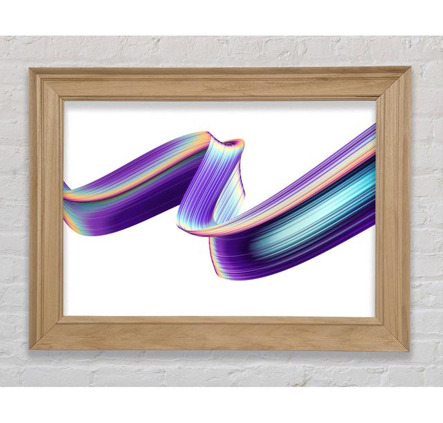 Ribbon Of Purple Neon Light - Print Bright Star Size: 100cm H x 141.4cm W x 8cm D on Productcaster.