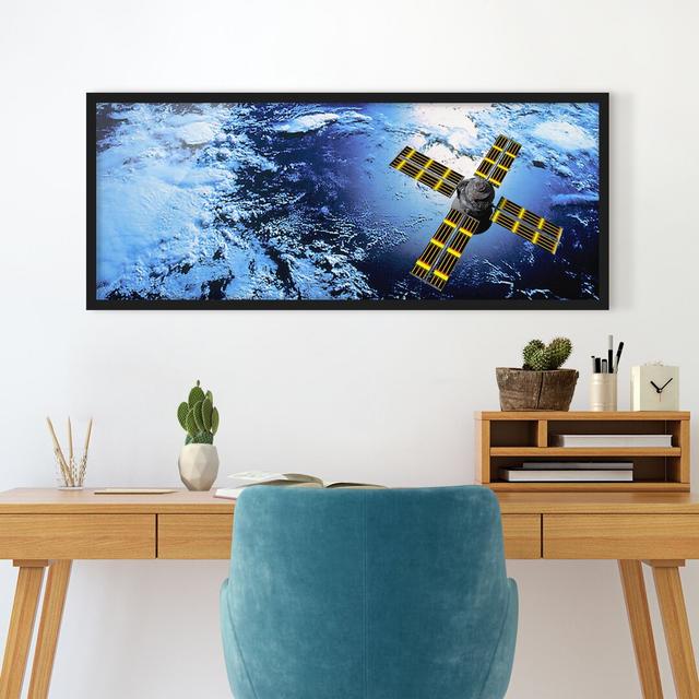 Space Runner - Picture Frame Graphic Art Latitude Run Frame Option: Black Framed, Size: 30cm H x 75cm W x 2cm D on Productcaster.