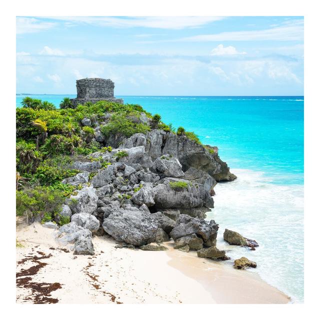 Caribbean Coast Tulum Ruins Tulum Semi-Gloss Wallpaper Roll East Urban Home Size: 3.84m x 255cm, Material quality: Premium (150g/m²) on Productcaster.