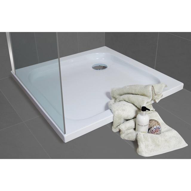 Scottie Square Shower Tray in White Belfry Bathroom Size: 160 cm H x 70 cm W on Productcaster.