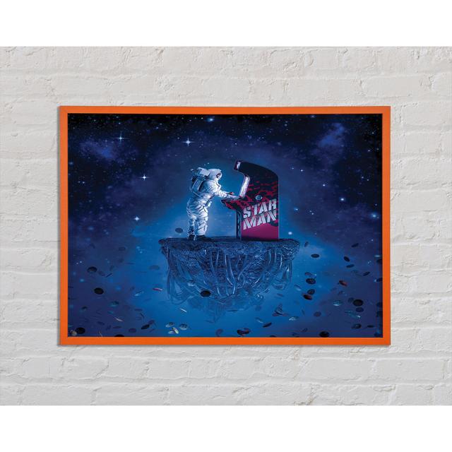 Rocketman Playing Games - Single Picture Frame Art Prints Happy Larry Size: 21cm H x 29.7cm W x 2cm D on Productcaster.