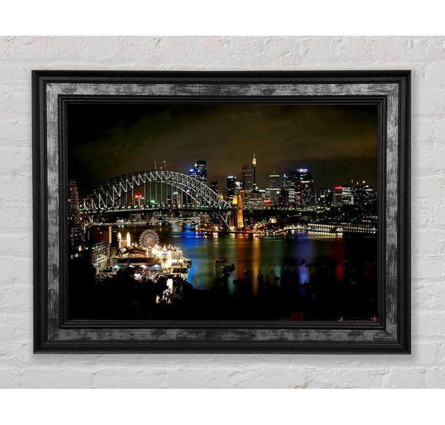 Sydney Harbour Bridge Evening Glow - Einzelner Bilderrahmen Kunstdrucke Bright Star Größe: 84,1 cm H x 142,2 cm B x 8 cm T on Productcaster.