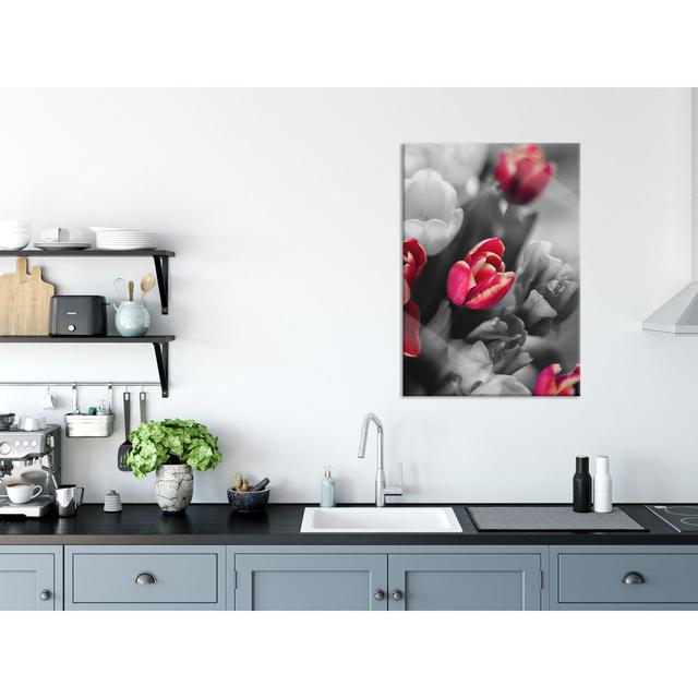 Beautiful Bouquet of Tulips - Unframed Photograph on Glass Brayden Studio Size: 100cm H x 70cm W x 0.4cm D on Productcaster.