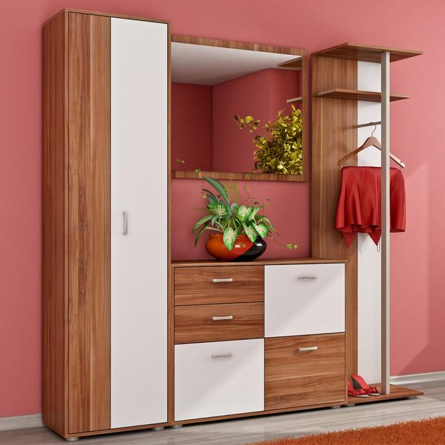 Zita 4 Piece Hallway Set 17 Stories Colour: Plum/White on Productcaster.