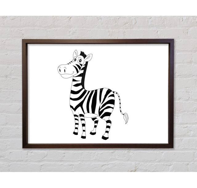 Standing Zebra White - Print Bright Star Size: 100cm H x 141.4cm W x 3.3cm D on Productcaster.