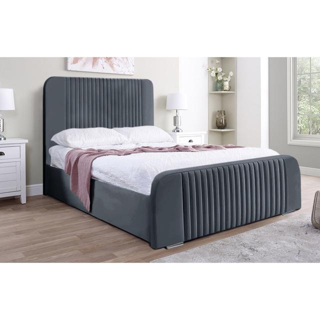 Veronica Bed Brayden Studio Size: Kingsize (5'), Colour: Steel on Productcaster.