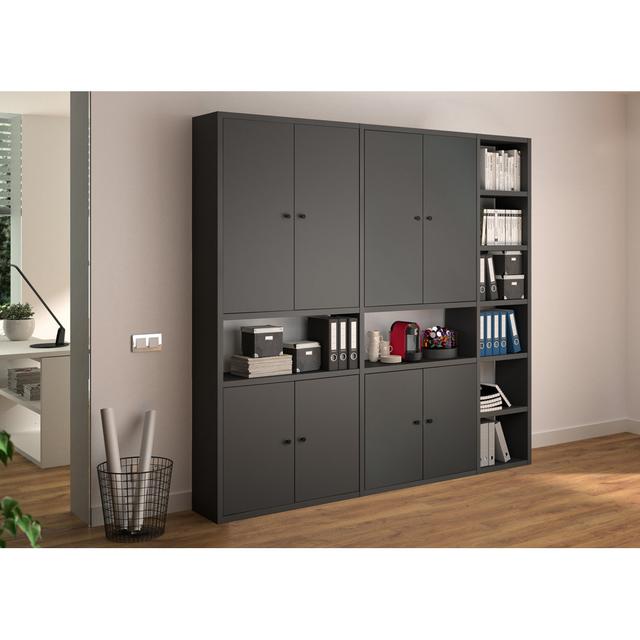 8 shelves/30cm high/8 doors/2304cmB office cabinet FIF Moebel Colour: Gray Matt on Productcaster.