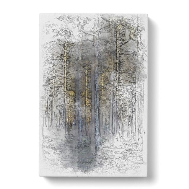 Sunlight Forest Vol.3 Sketch - Wrapped Canvas Graphic Art East Urban Home Size: 76cm H x 50cm W x 3cm D on Productcaster.