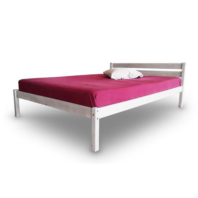 Mcnatt Hardwood Bed Frame Brambly Cottage Colour: White, Size: European Kingsize (160 x 200cm) on Productcaster.