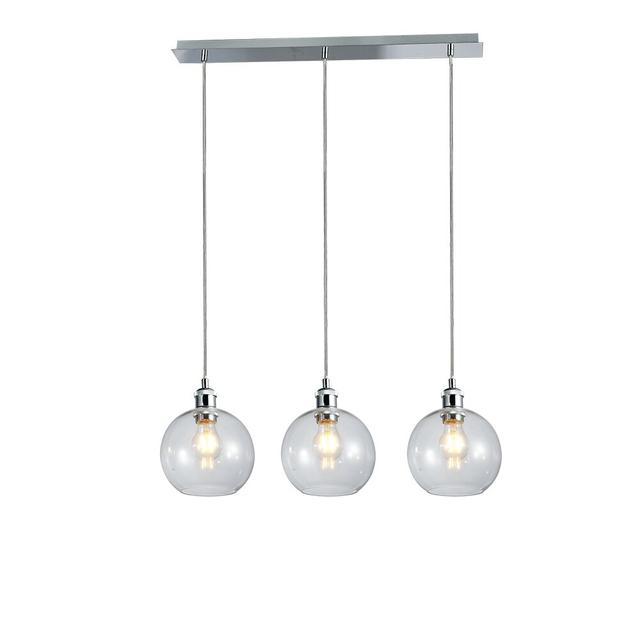 Brianna 3-Light Kitchen Island Globe Pendant Highland Dunes Finish: Polished Chrome on Productcaster.