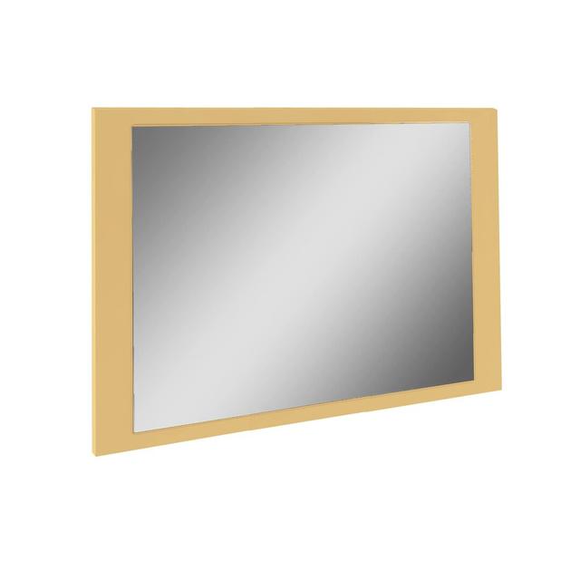 Trejo Glass Framed Wall Mounted Accent Mirror Ebern Designs Finish: Beige, Size: 70cm H x 110cm W on Productcaster.