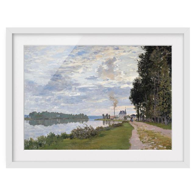 The Promenade At Argenteuil by Claude Monet - Picture Frame Art Print on Paper East Urban Home Frame Options: Matt white, Size: 70cm H x 100cm W on Productcaster.