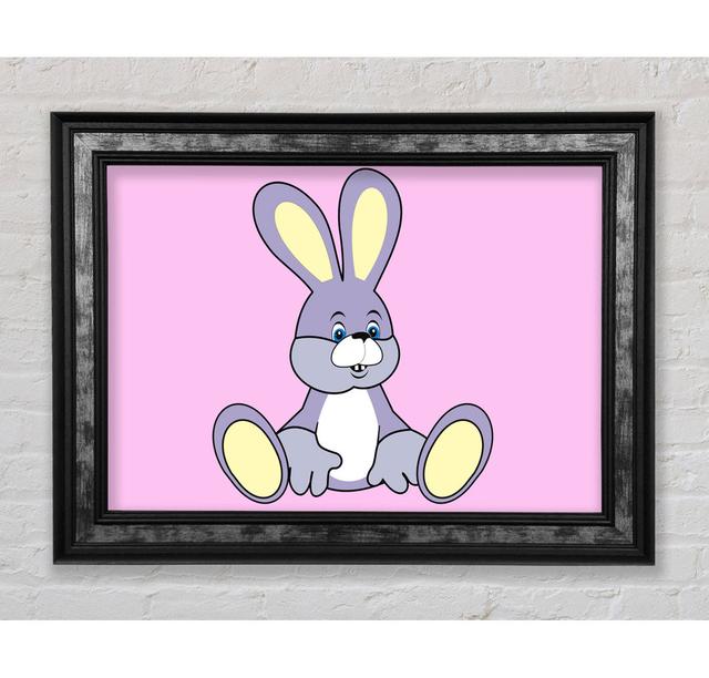 Rabbit Sitting Down Pink Framed Print Bright Star Colour: Pink, Size: 59.7cm H x 84.1cm W on Productcaster.