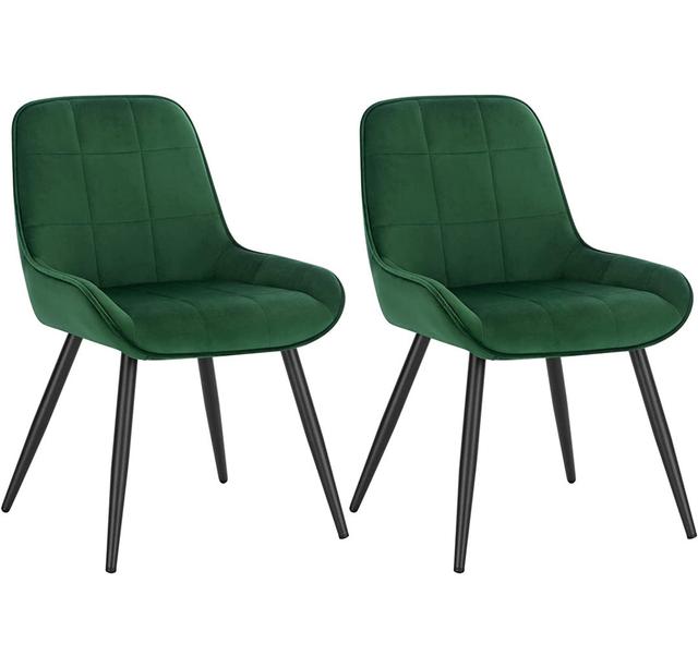 Aftinia Upholstered Dining Chair Canora Grey Upholstery Colour: Dark Green on Productcaster.