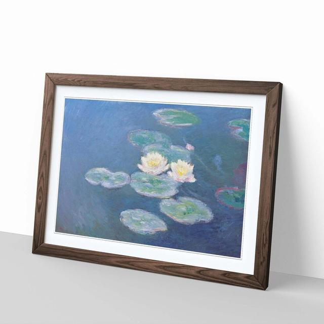 'Lilly Pads' by Claude Monet Framed Wall art East Urban Home Frame Colour: Walnut on Productcaster.