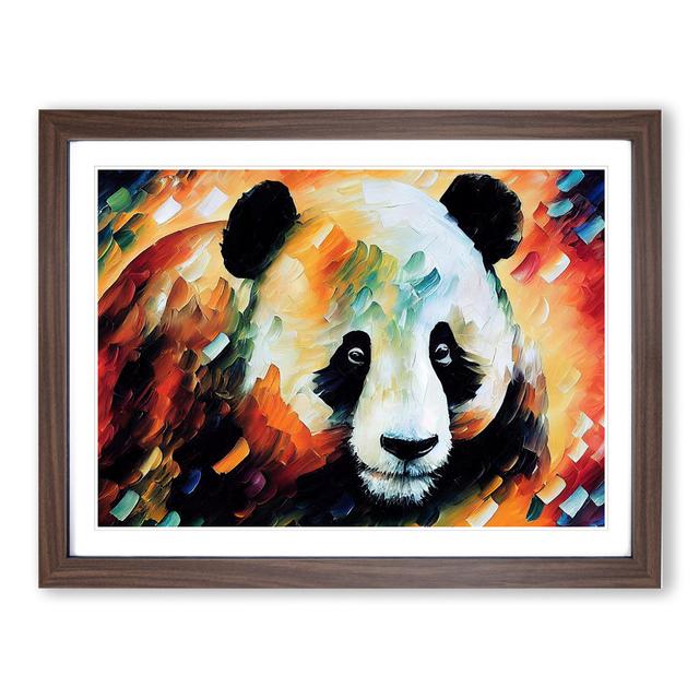 Panda Painted Vol.2 Abstract - Picture Frame Graphic Art Alpen Home Size: 34cm H x 46cm W x 2cm D, Frame Colour: Walnut on Productcaster.