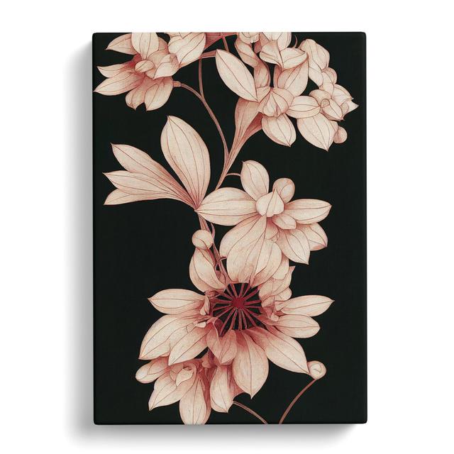 The Intriguing Flowers - Wrapped Canvas Print Marlow Home Co. Size: 60cm H x 40cm W x 3cm D on Productcaster.