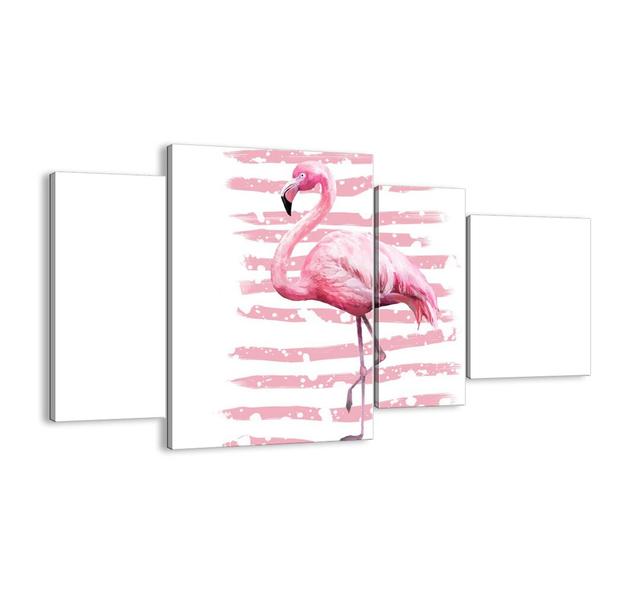 With Dignity, Though in Pink - 4 Piece Unframed Graphic Art Print Set on Canvas Bay Isle Home Size: 70cm H x 120cm W x 1.8cm D on Productcaster.