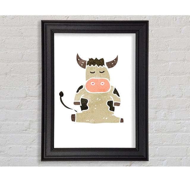 Sitting Cow - Single Picture Frame Print Harriet Bee Size: 59.7cm H x 42cm W on Productcaster.