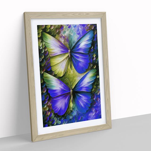 Pair Of Butterflies No.4 - Single Picture Frame Painting Brambly Cottage Size: 34cm H x 25cm W x 2cm D, Frame Colour: Oak Framed on Productcaster.