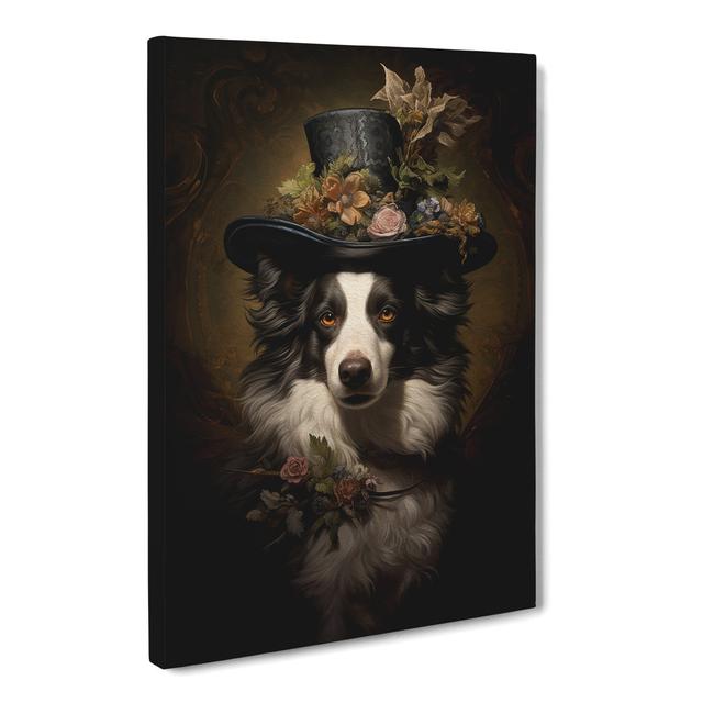 Border Collie Baroque Art - Art Prints Marlow Home Co. Size: 60cm H x 40cm W x 3cm D on Productcaster.