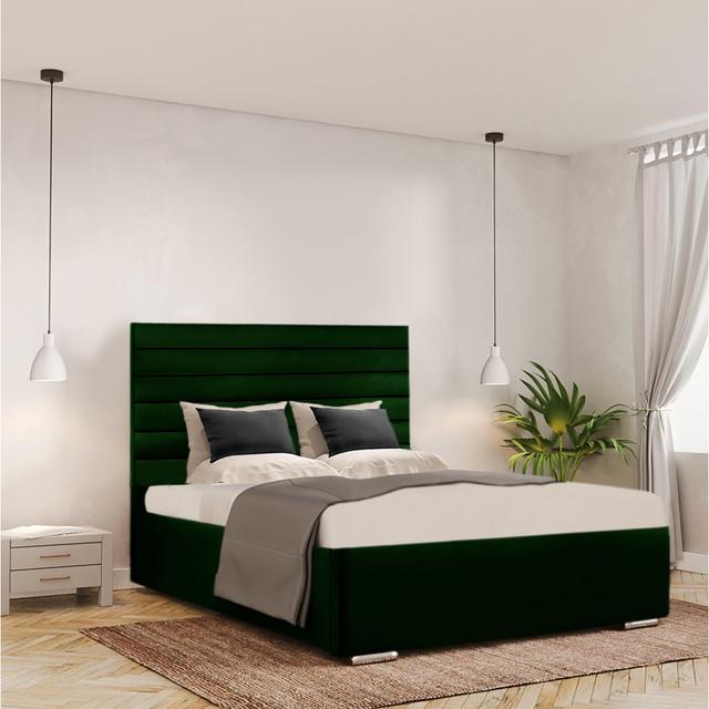 Badhir Upholstered Storage Bed Canora Grey Colour: Emerald, Size: Single (3') on Productcaster.