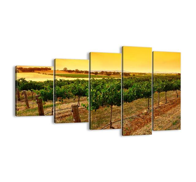 Enjoy the Sun - 5 Piece Unframed Photograph Print Set on Canvas Brayden Studio Size: 60cm H x 100cm W x 1.8cm D on Productcaster.