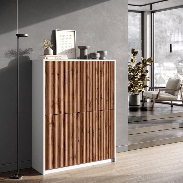 Highboard Bokamp Black/Sage Green Brayden Studio Colour: White/Brown on Productcaster.