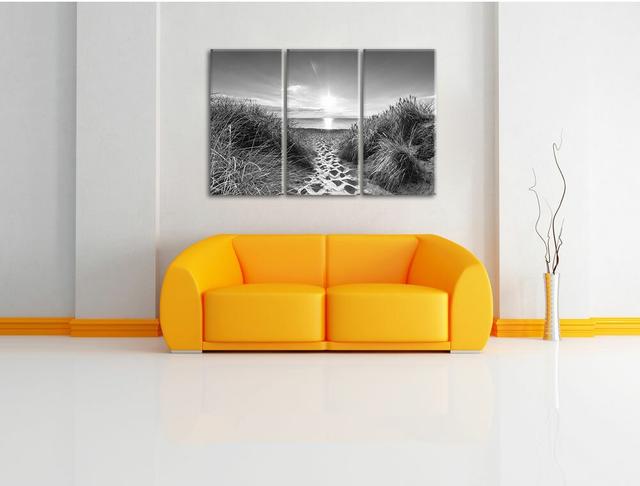 3-tlg. Leinwandbilder-Set „Der Weg ins Meer“, Fotodruck East Urban Home on Productcaster.