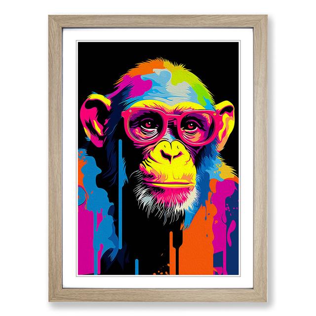 Monkey Pop Alpen Home Frame Colour: Oak, Size: 64cm H x 46cm W x 2cm D on Productcaster.