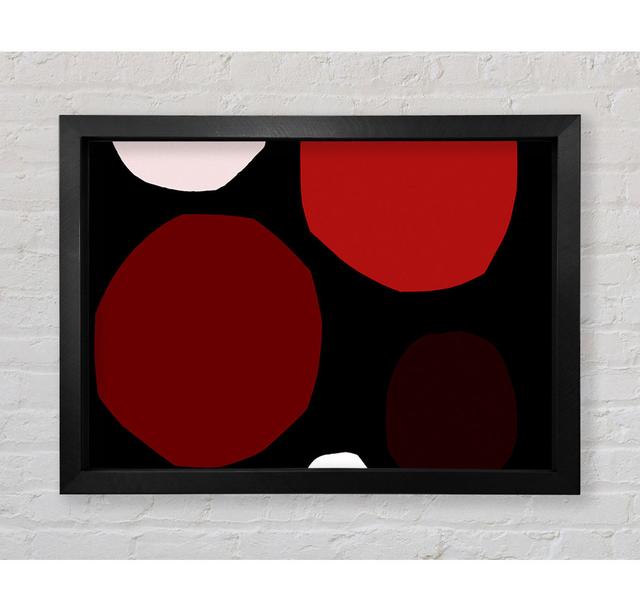 Ending In Itself Red On Black Framed Print Metro Lane Size: 100.1cm H x 141.4cm W on Productcaster.