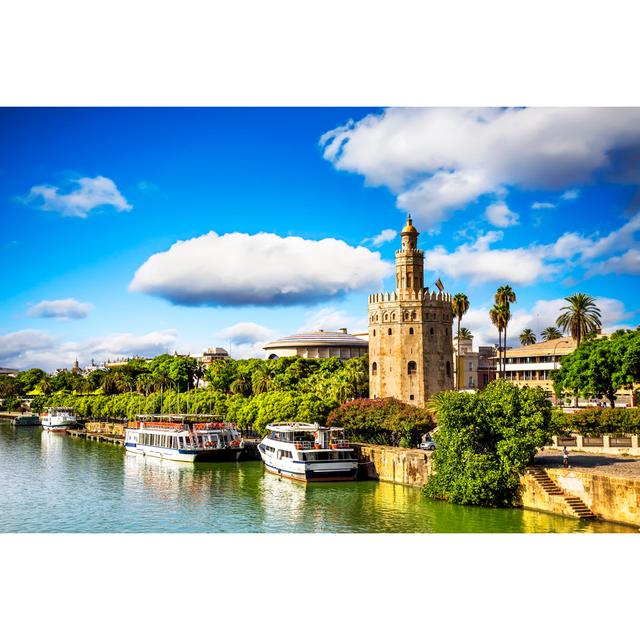 Torre Del Oro In Seville by MarquesPhotography - Wrapped Canvas Print Latitude Run Size: 51cm H x 76cm W on Productcaster.