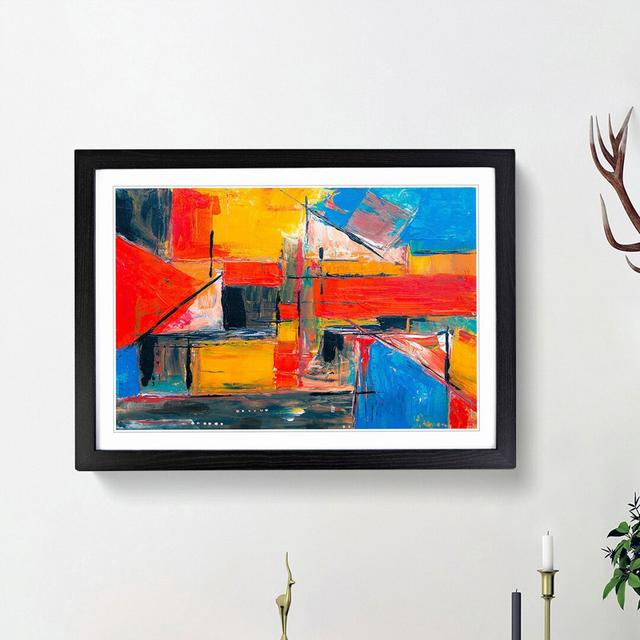 Abstract Vol.388 by S.Johnson - Picture Frame Painting Print East Urban Home Size: 27cm H x 36cm W x 2cm D, Frame Option: Black Framed on Productcaster.