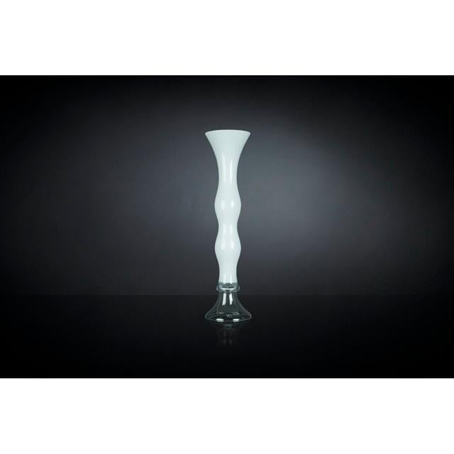 Vokolida White 115Cm Glass Floor Vase Ivy Bronx on Productcaster.