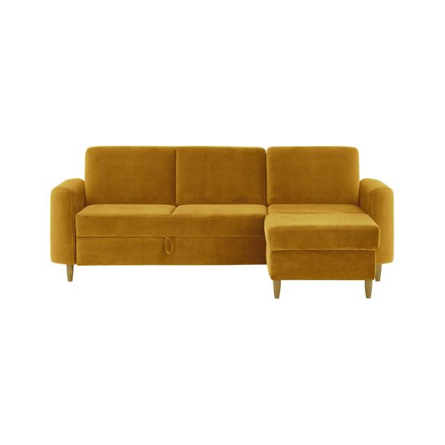 Chaim Corner Sectional George Oliver Upholstery Colour: Orange on Productcaster.