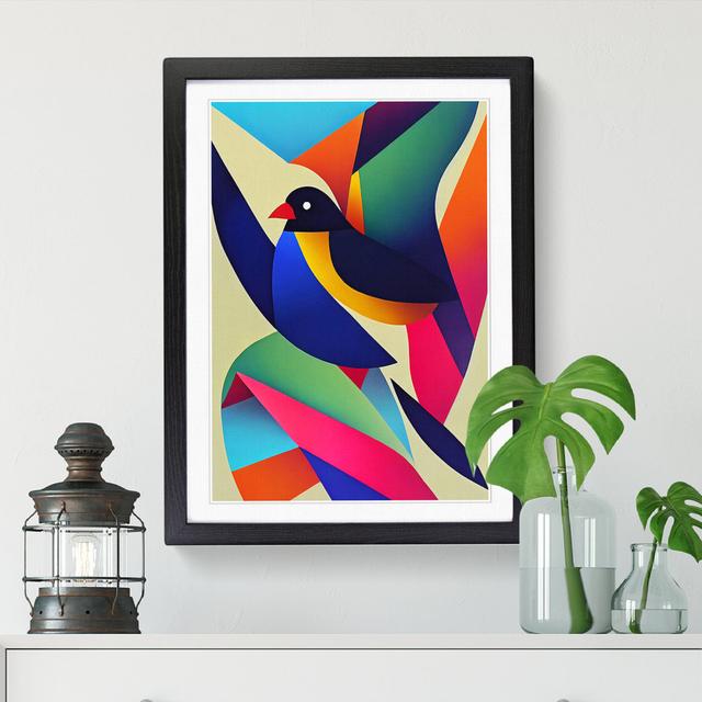 Simple Abstract Bird Vol.3 - Single Picture Frame Print Metro Lane Frame Option: Oak, Size: 34cm H x 25cm W x 2cm D on Productcaster.