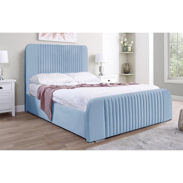 Veronica Bed Brayden Studio Colour: Sky Blue, Size: Kingsize (5') on Productcaster.