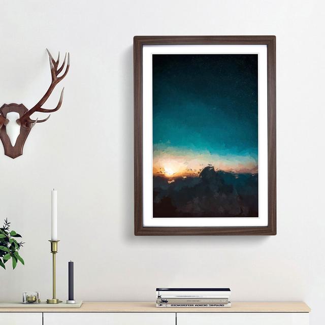 Stars Above California - Picture Frame Graphic Art Print East Urban Home Frame Option: Walnut Framed, Size: 36cm H x 27cm W x 2cm D on Productcaster.