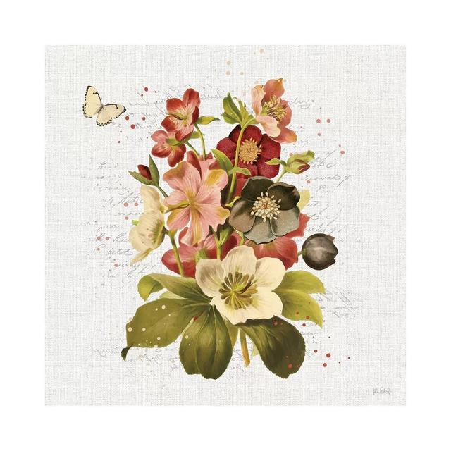 Vintage Petals VI by Katie Pertiet - Wrapped Canvas Painting Lily Manor Size: 45.72cm H x 45.72cm W x 1.905cm D on Productcaster.