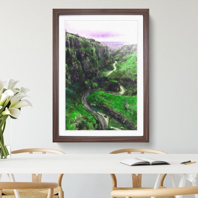 Cheddar Gorge in Somerset - Picture Frame Painting East Urban Home Frame Option: Walnut Framed, Size: 65cm H x 48cm W x 2cm D on Productcaster.