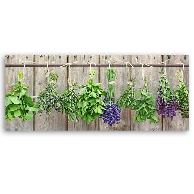 'Herbs to Dry' - Wrapped Canvas Panoramic Photograph Print Brambly Cottage Size: 50cm H x 150cm W on Productcaster.