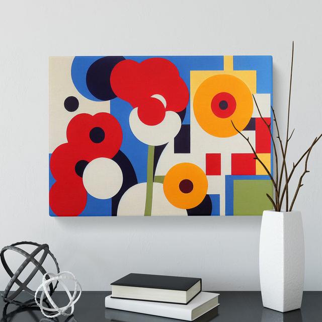 Entrancing Abstract Flowers - Wrapped Canvas Graphic Art Metro Lane Size: 40cm H x 60cm W x 3cm D on Productcaster.