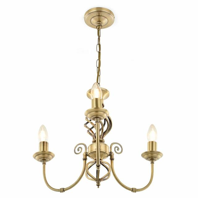 Flynt 3-Light Candle Style Chandelier Astoria Grand Fixture Finish: Antique Brass on Productcaster.