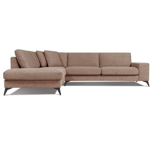 Ecksofa Bello Ebern Designs Brandsicher: Ja, Ausrichtung: Links ausgerichtet, Polsterfarbe: Braun on Productcaster.