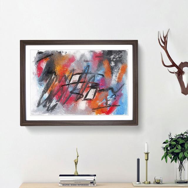 Abstract Vol.295 by S.Johnson - Picture Frame Painting Print on Paper East Urban Home Frame Option: Walnut Framed, Size: 33cm H x 45cm W x 2cm D on Productcaster.