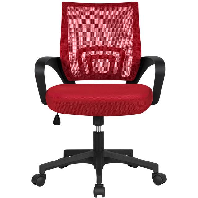 Polyester Blend Mesh Office Chair Yaheetech Upholstery Colour: Red on Productcaster.