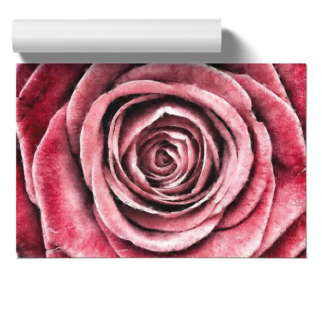 Pink Rose Flower Vol.2 - Unframed Graphic Art East Urban Home Size: 21cm H x 30cm W x 0.1cm D on Productcaster.