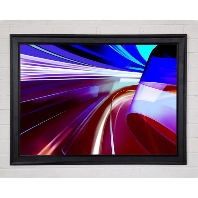 Time Tunnel Rainbow Framed Print Ivy Bronx Size: 21cm H x 29.7cm W on Productcaster.