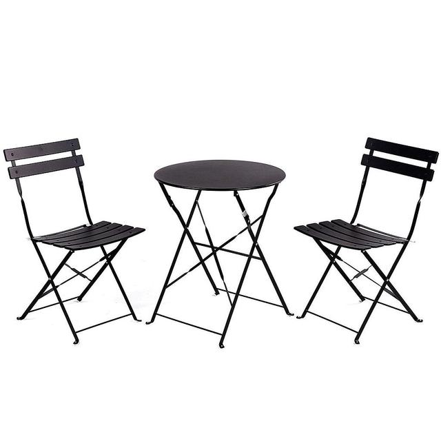 Eleanor-Rose Rectangular 2 - Person 60cm Long Bistro Set with Cushions 17 Stories Colour: Black on Productcaster.